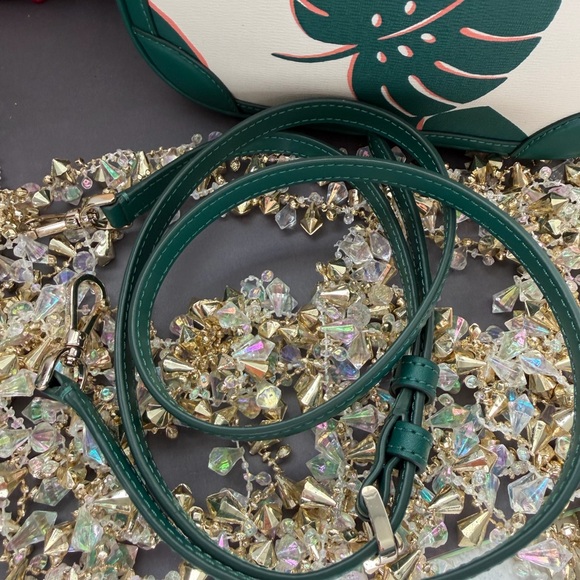 Kate Spade New York Traveler Trunk Crossbody Bag with Monstera Leaves Print - Picture 6 of 12